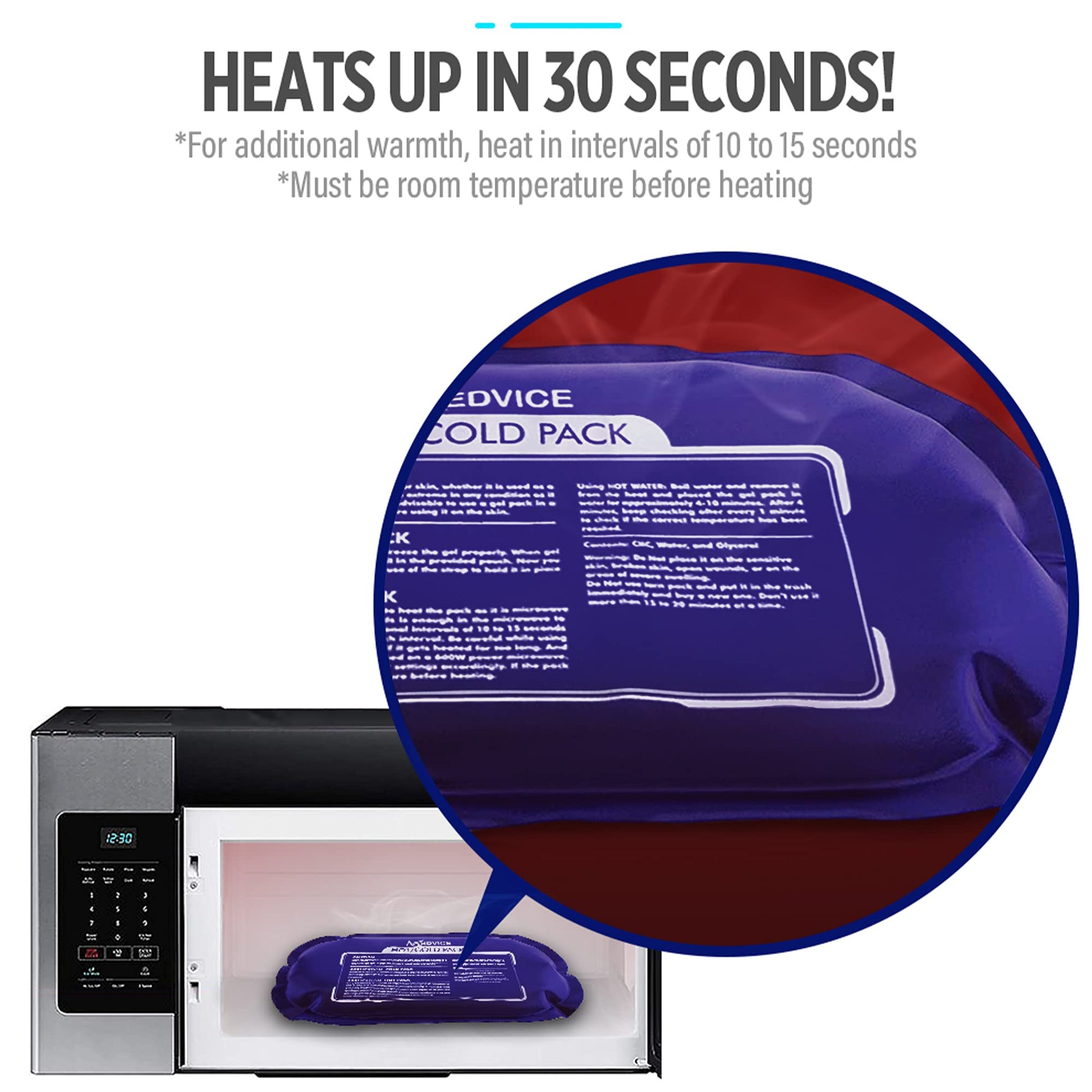 Medvice ice pack being used for leg muscle recovery