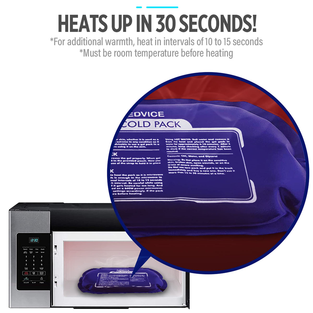 Medvice ice pack being used for leg muscle recovery