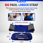 TrekProof ice pack secured on a person's back