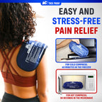 TrekProof gel pack being used as a cold compress
