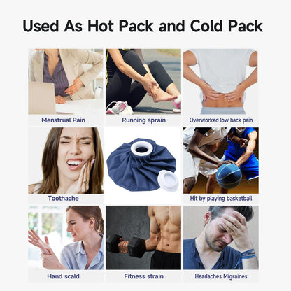 Bicaree reusable ice pack applied to a knee for pain relief