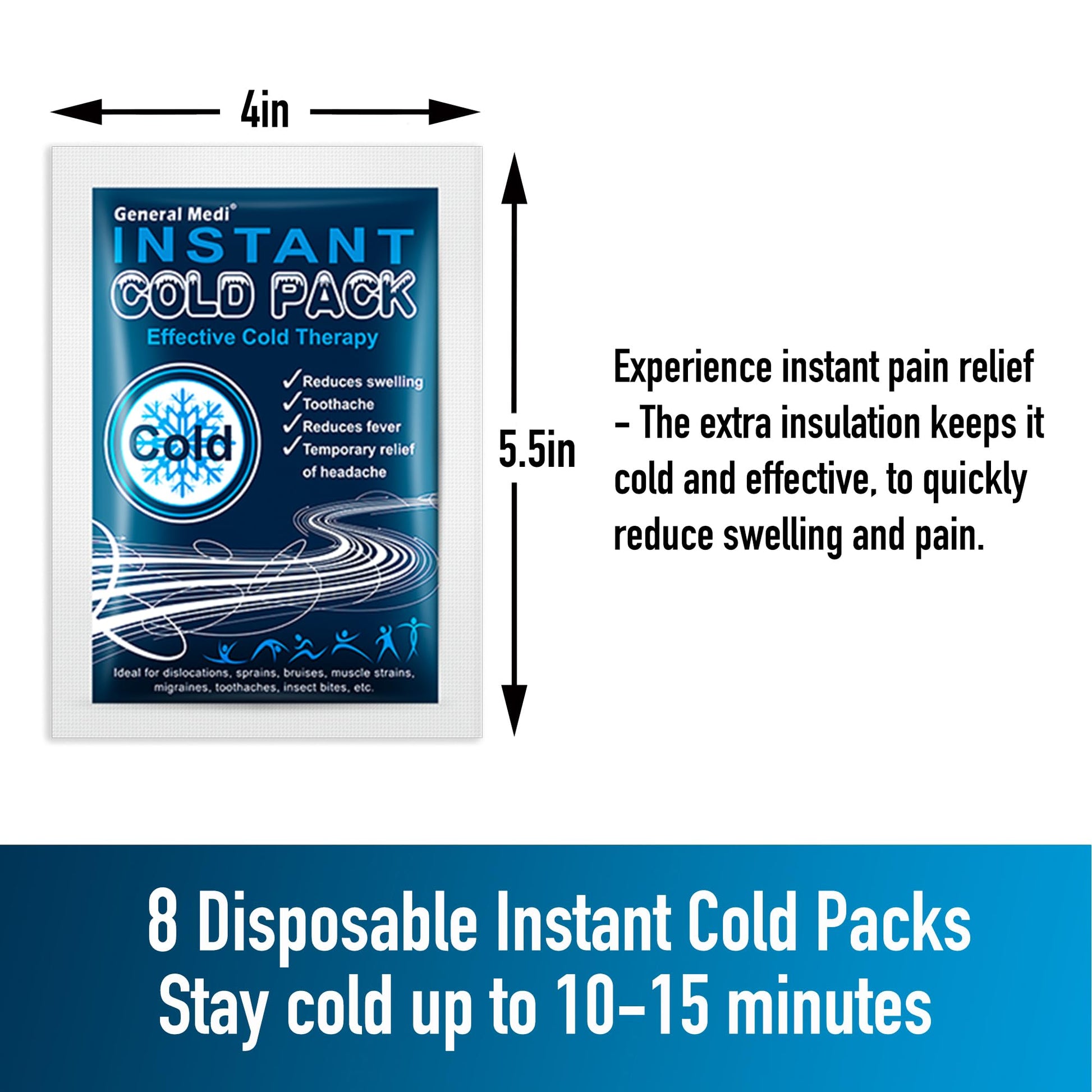 General Medi 8 pack disposable cold therapy set