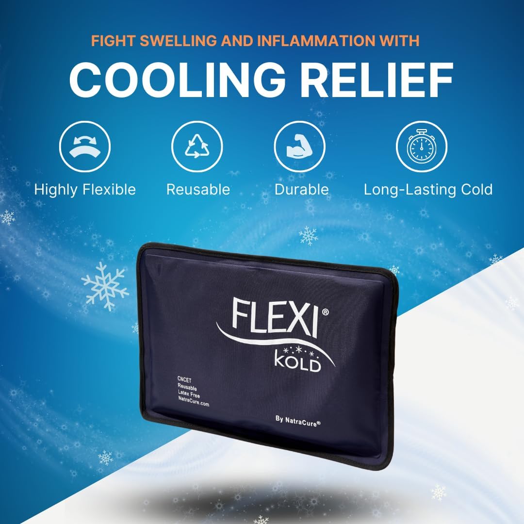 FlexiKold cold pack conforming to a human knee