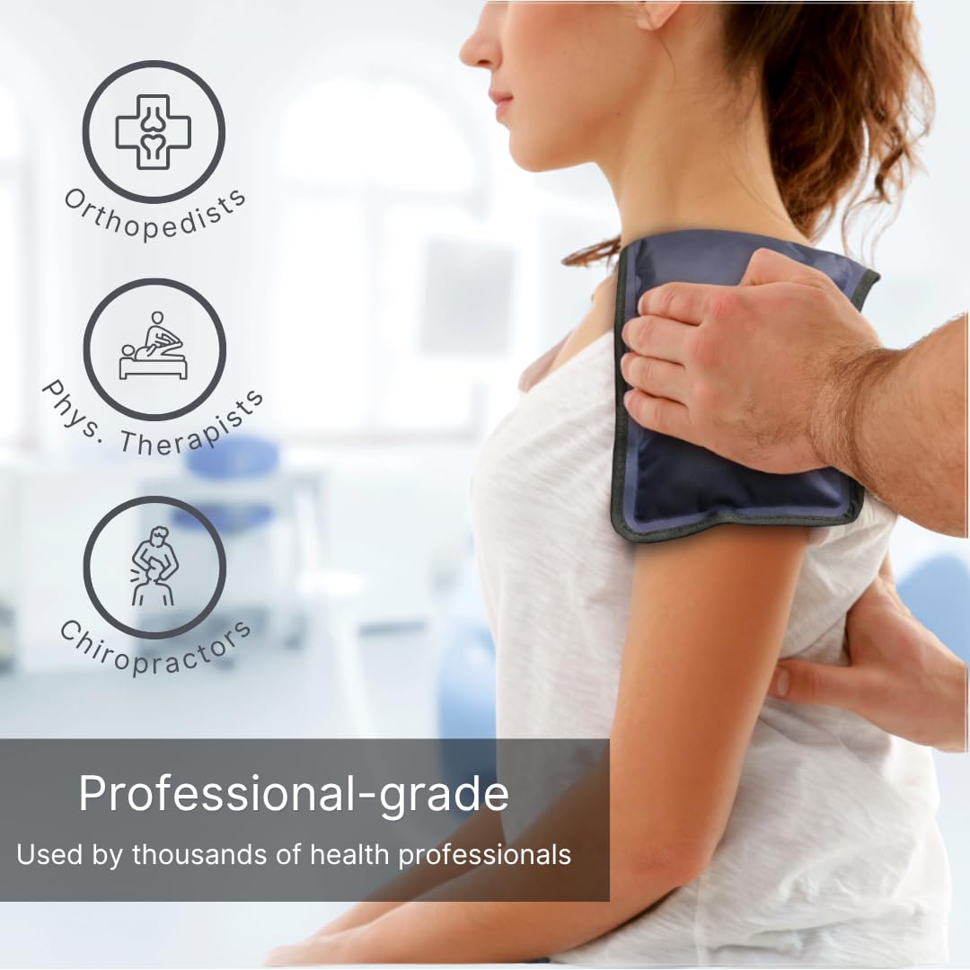 Reusable cold compress showing flexible gel texture