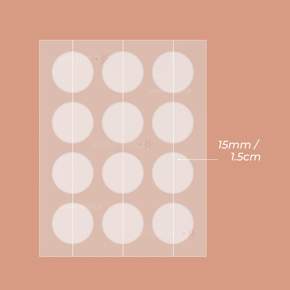 SMARTMED ultra thin clear adhesive patches demonstrating second skin invisible healing technology.