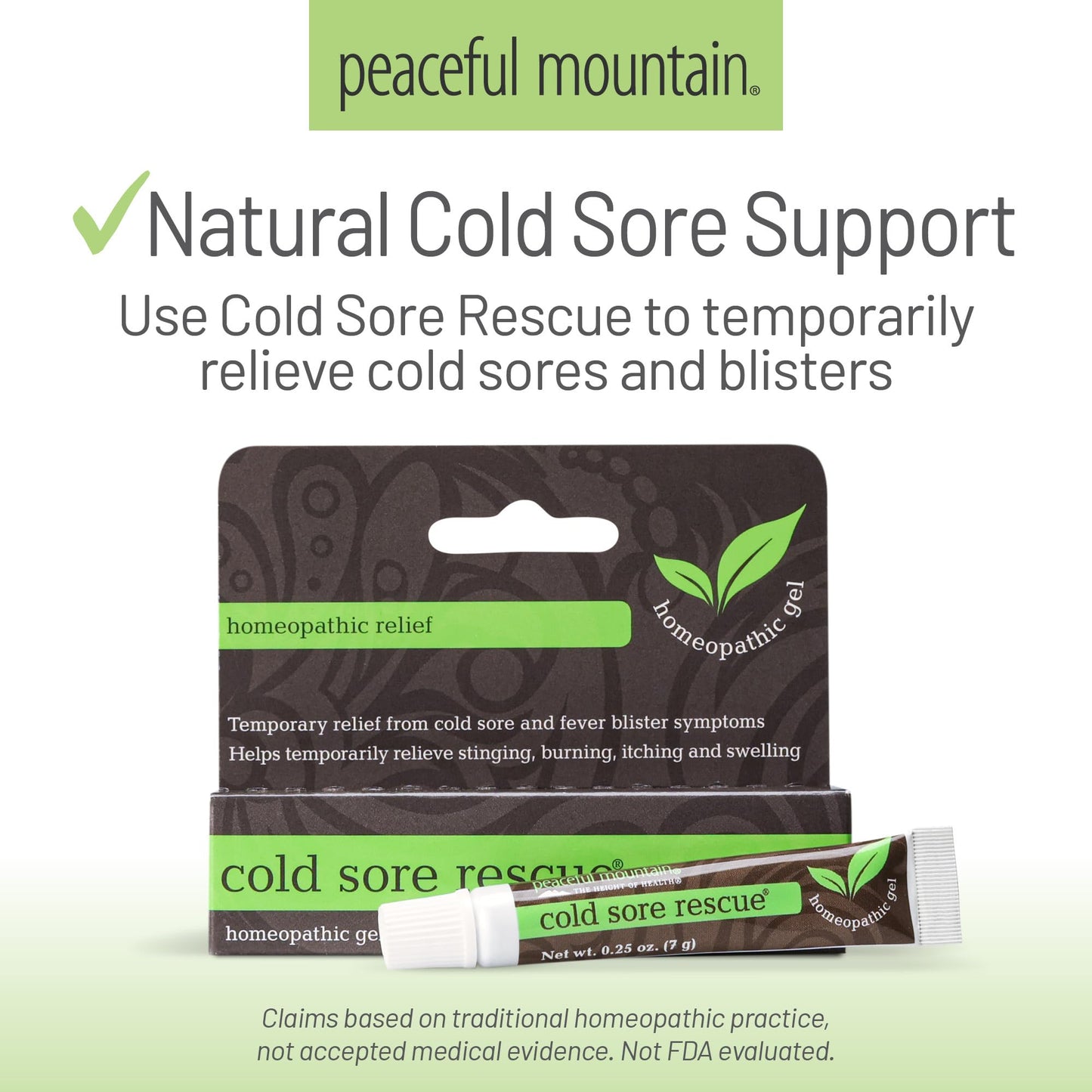 Natural herbal cold sore rescue ointment for stinging and itching relief