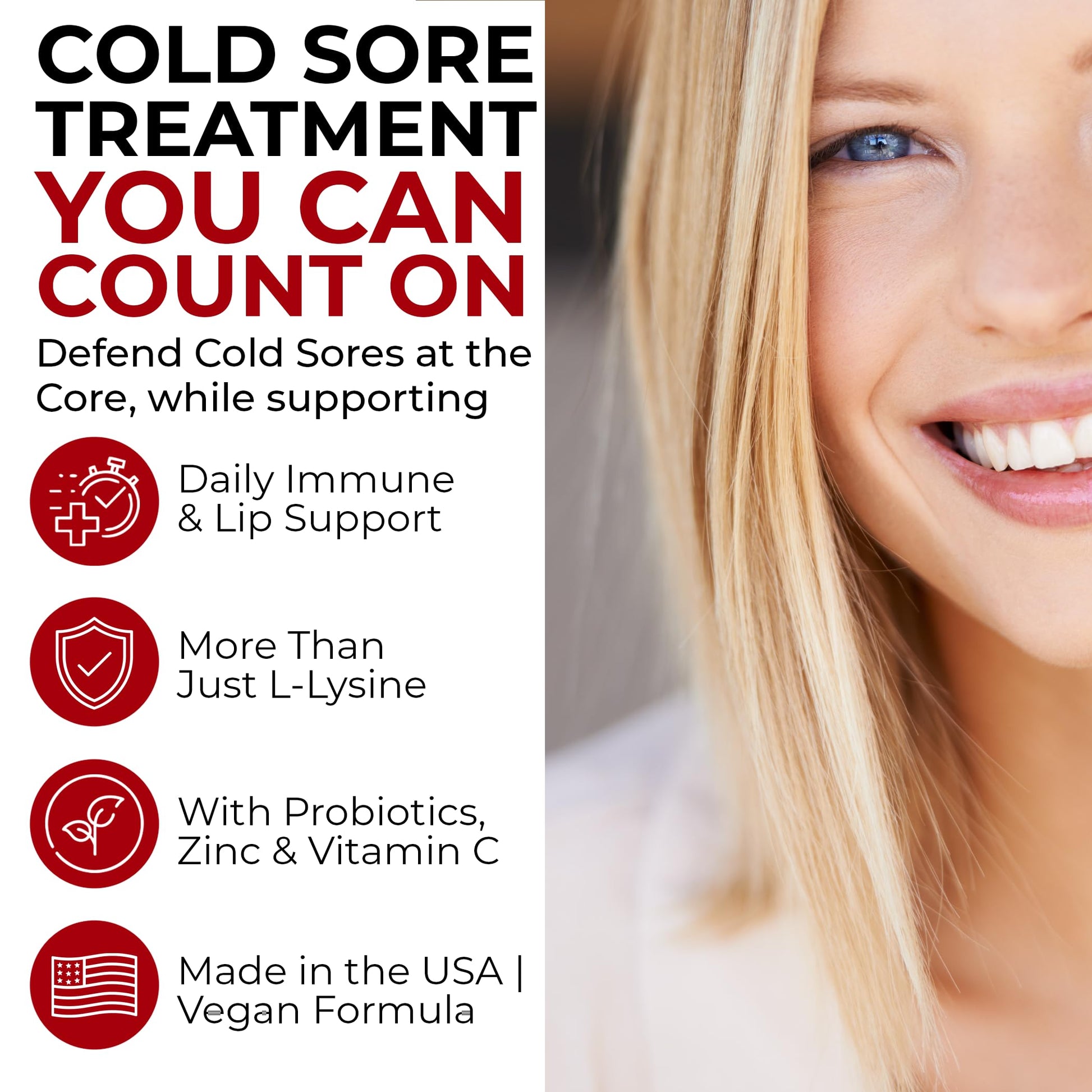 Close up of berry flavored immune support gummies for lip skin health.