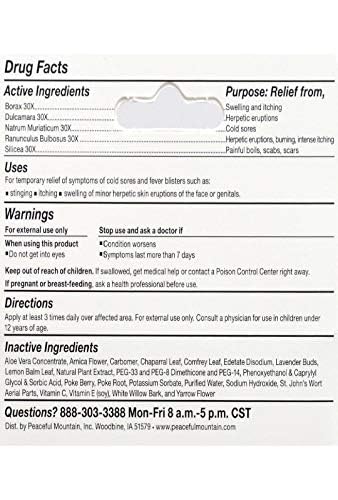 Compact 7 gram tube of imported USA cold sore rescue topical application