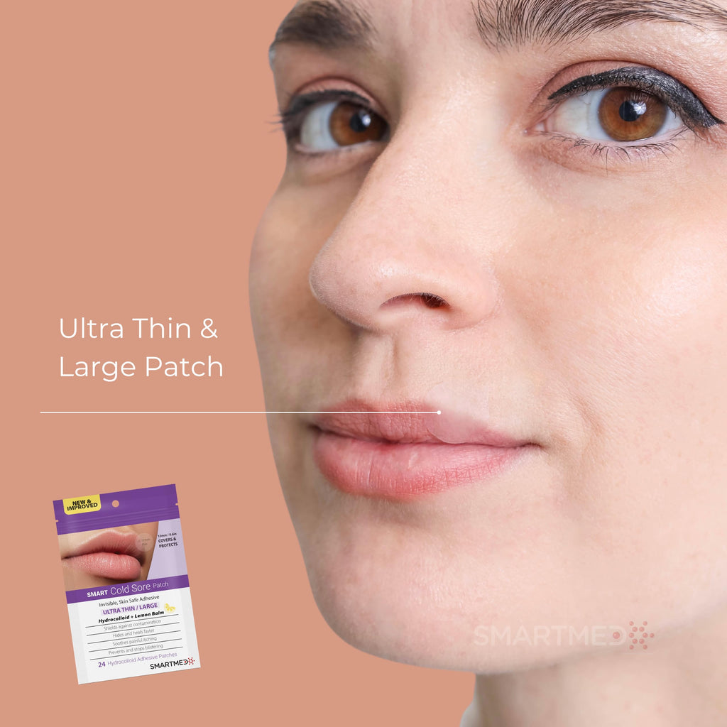Smartmed lemon balm infused skincare adhesive patches sheet layout