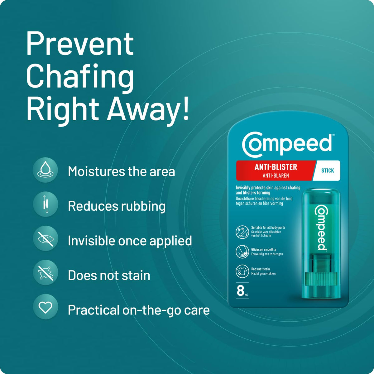 Compeed 8 milliliter pocket size blister stick application angle