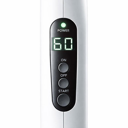 Close up of the medical grade red light emitted from the Luminance Red lip sore device.