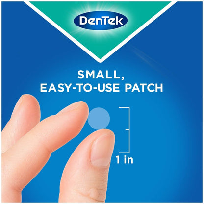 DenTek canker cover patch with menthol ingredient highlighted for fast pain relief