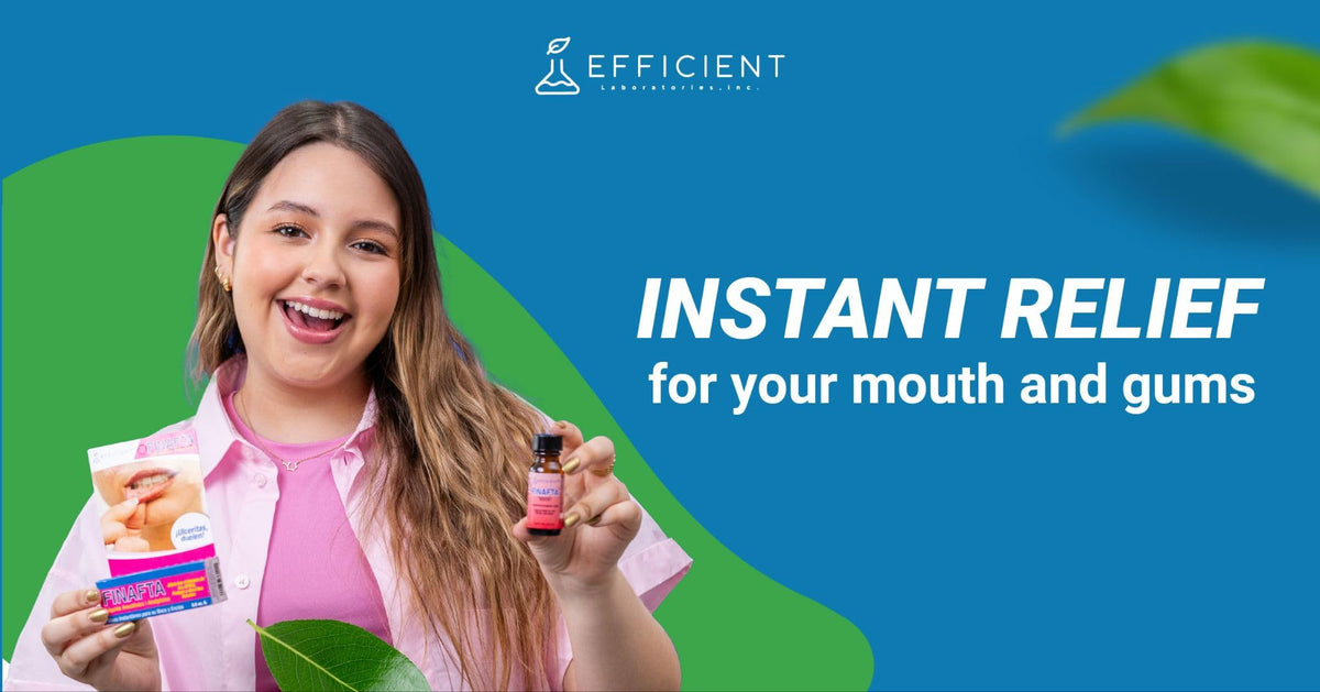 Finafta mouth ulcer solution showing drug facts and active ingredients.