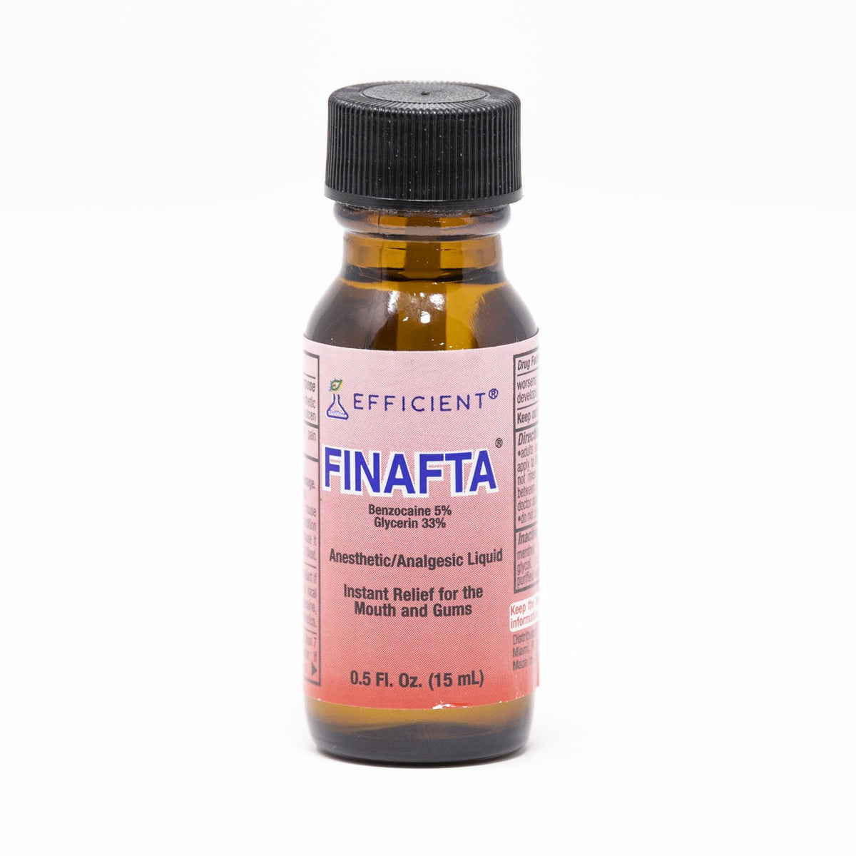 Finafta USA imported oral analgesic container for targeted mouth care.