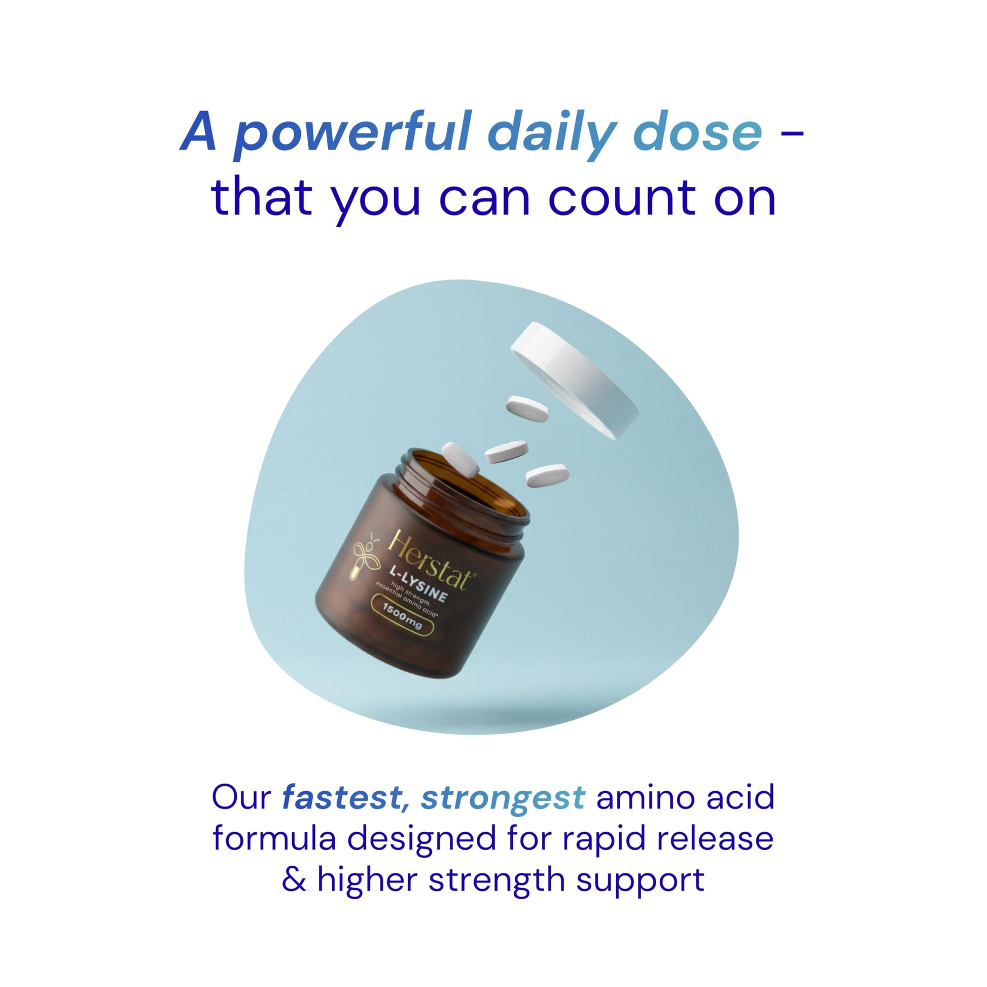 Close up of the supplement facts panel on the authentic USA imported Herstat lip health dietary capsules.