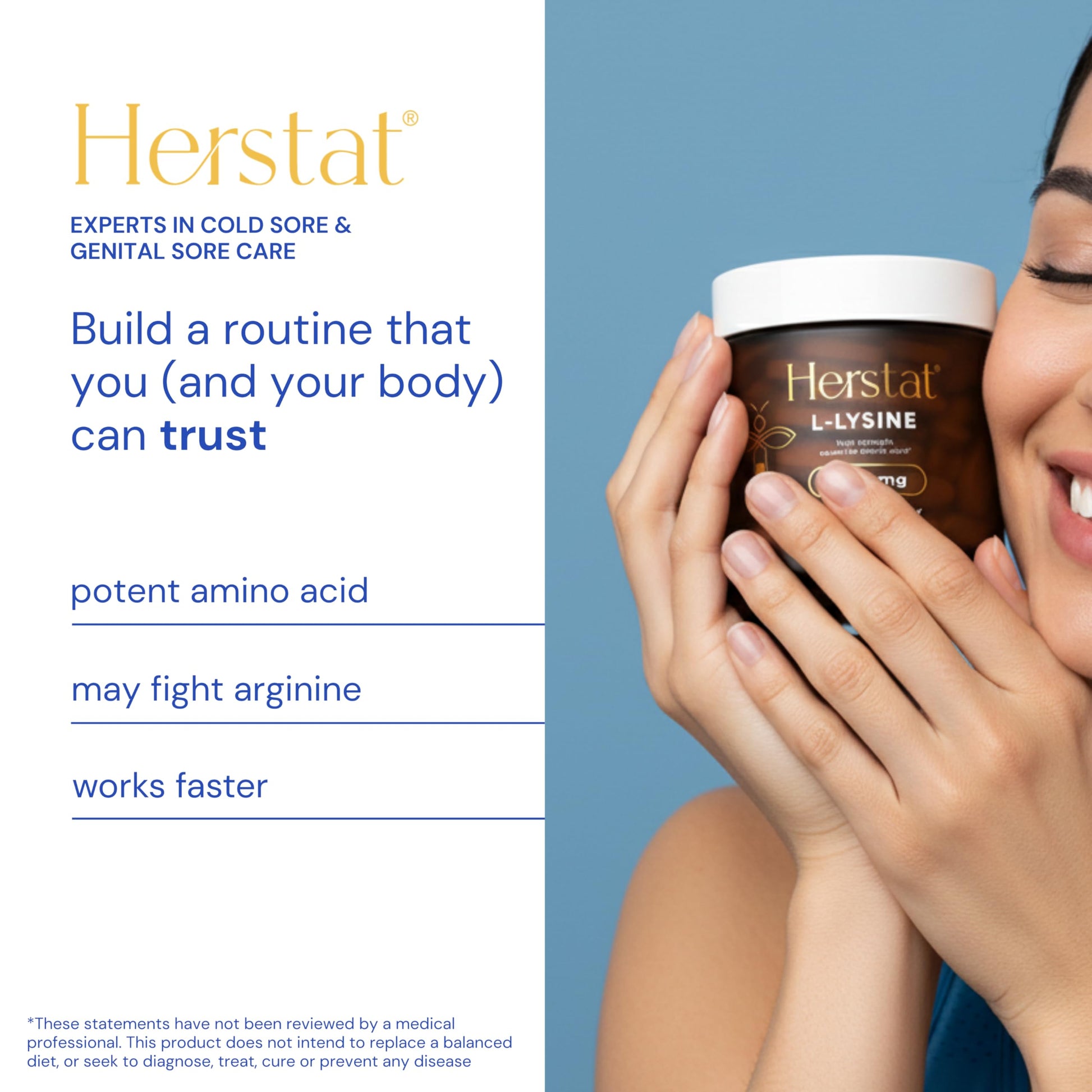 The daily dosage instructions and safety warnings displayed clearly on the back of the Herstat propolis bottle.