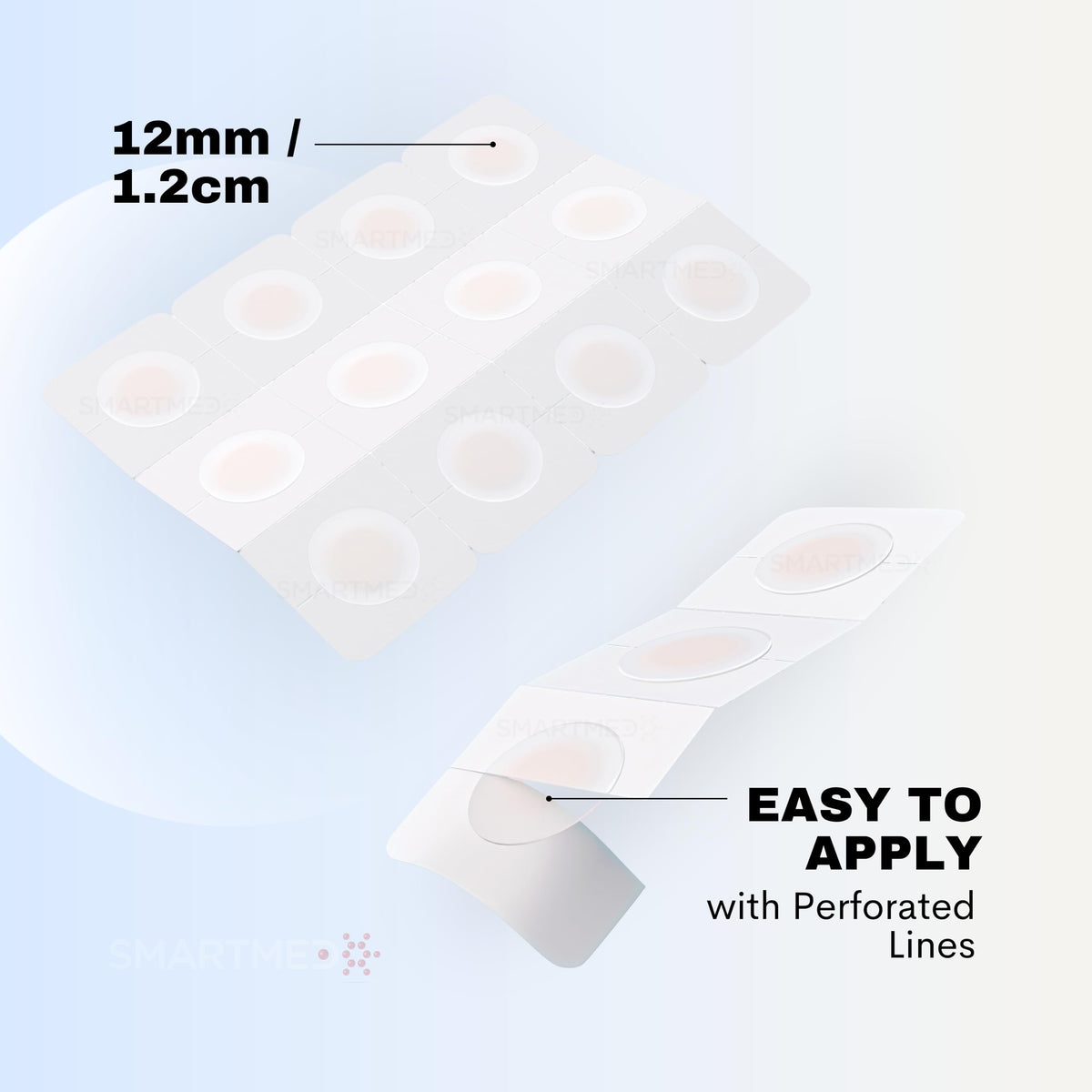 SMARTMED discrete lip care treatment packaging detailed back view with usage instructions