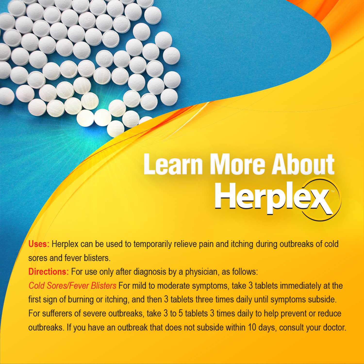 Herplex premium formula non prescription outbreak treatment bottle
