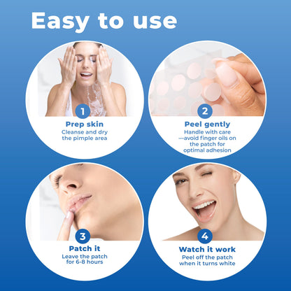 PatchRx cold sore patches back packaging detailing application instructions and natural ingredients.