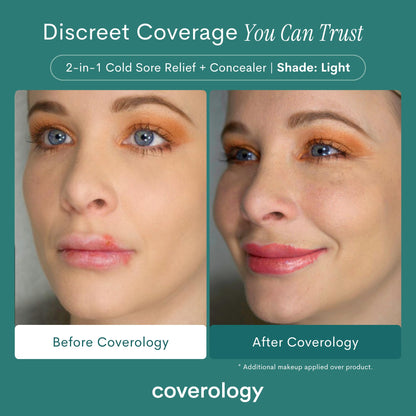 Coverology full coverage cold sore cover up cosmetic packaging