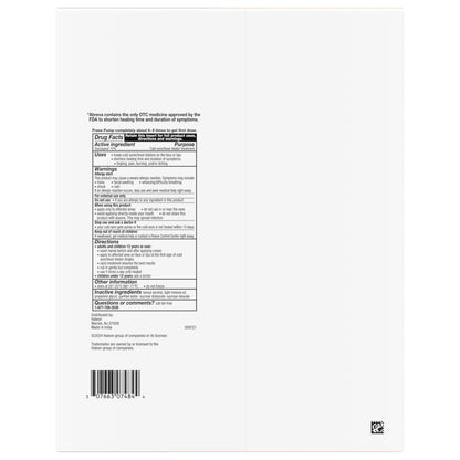 Abreva cold sore treatment cream box side view with active ingredient facts