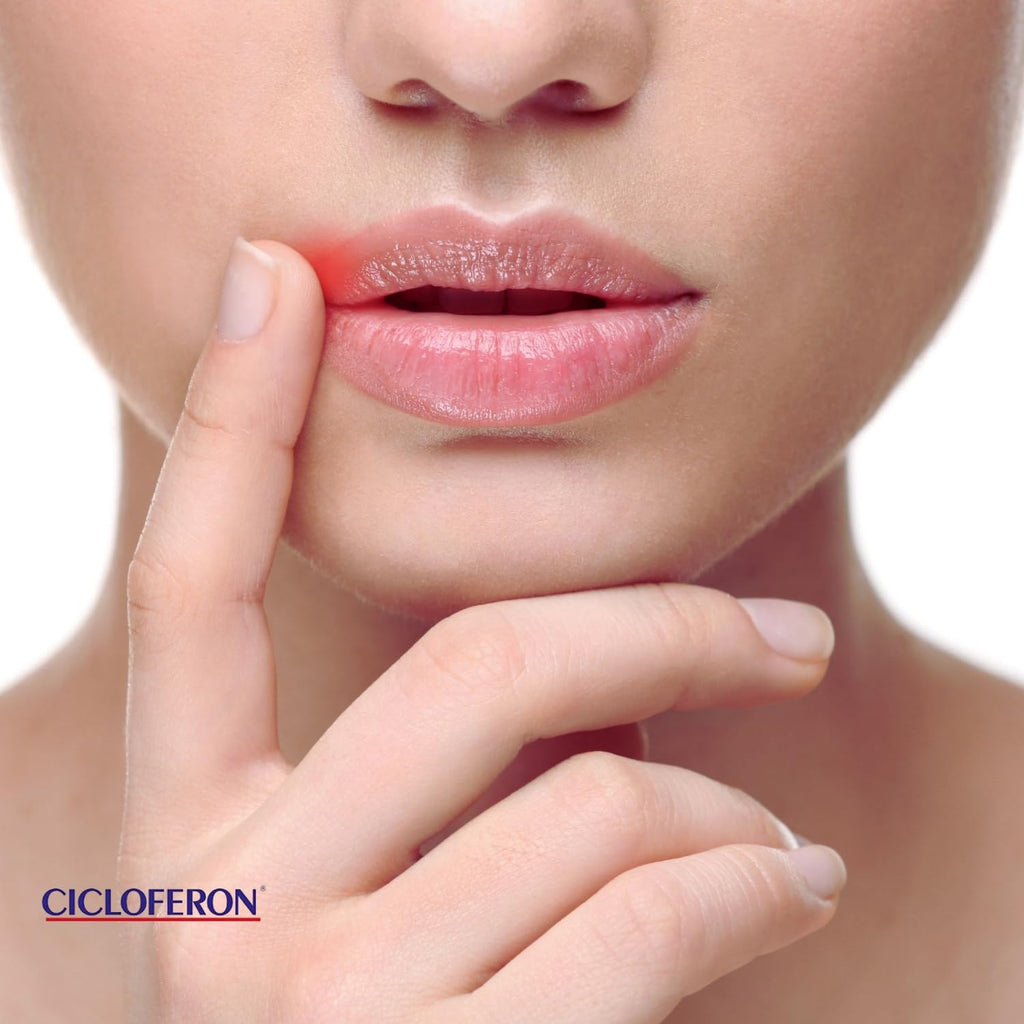 Cicloferon antiseptic and numbing lip gel for tingling symptoms application