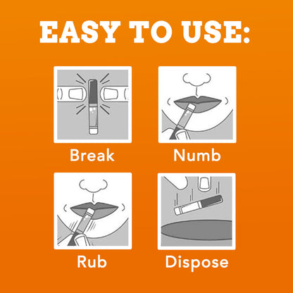 Orajel clear quick dry cold sore medication being prepared for targeted application