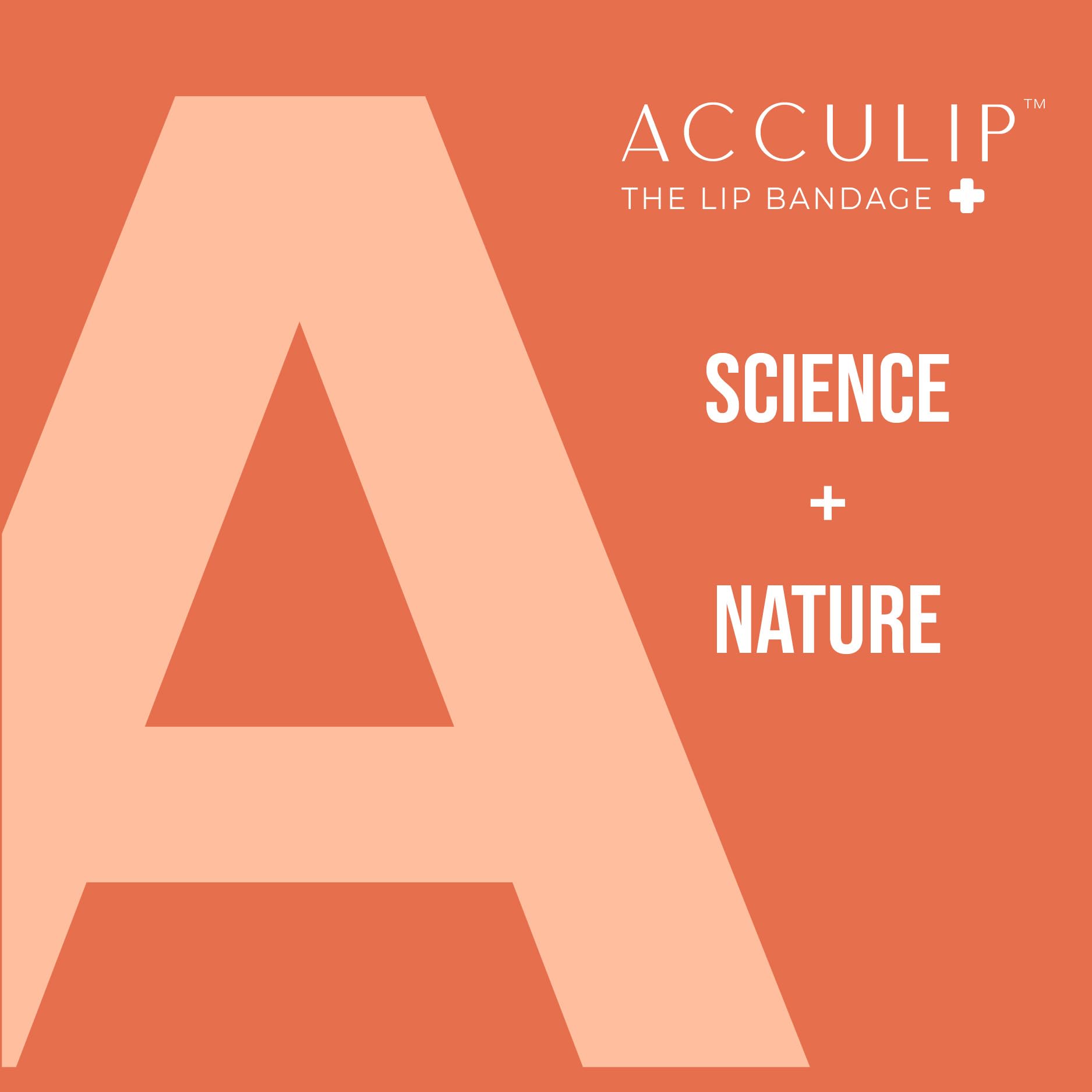 Acculip flexible hydrocolloid lip patch sheet displaying the transparent medical-grade rounds