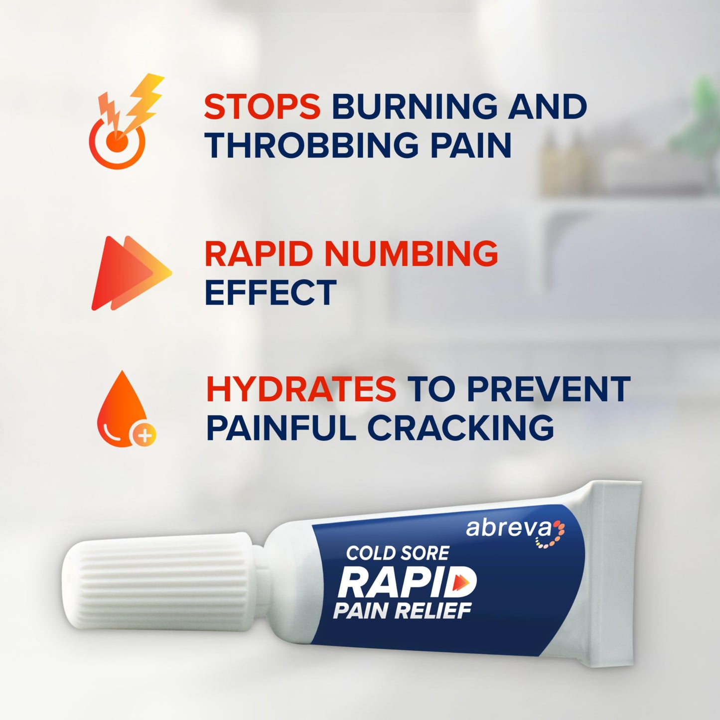 Abreva cold sore cream with lidocaine for instant numbing action