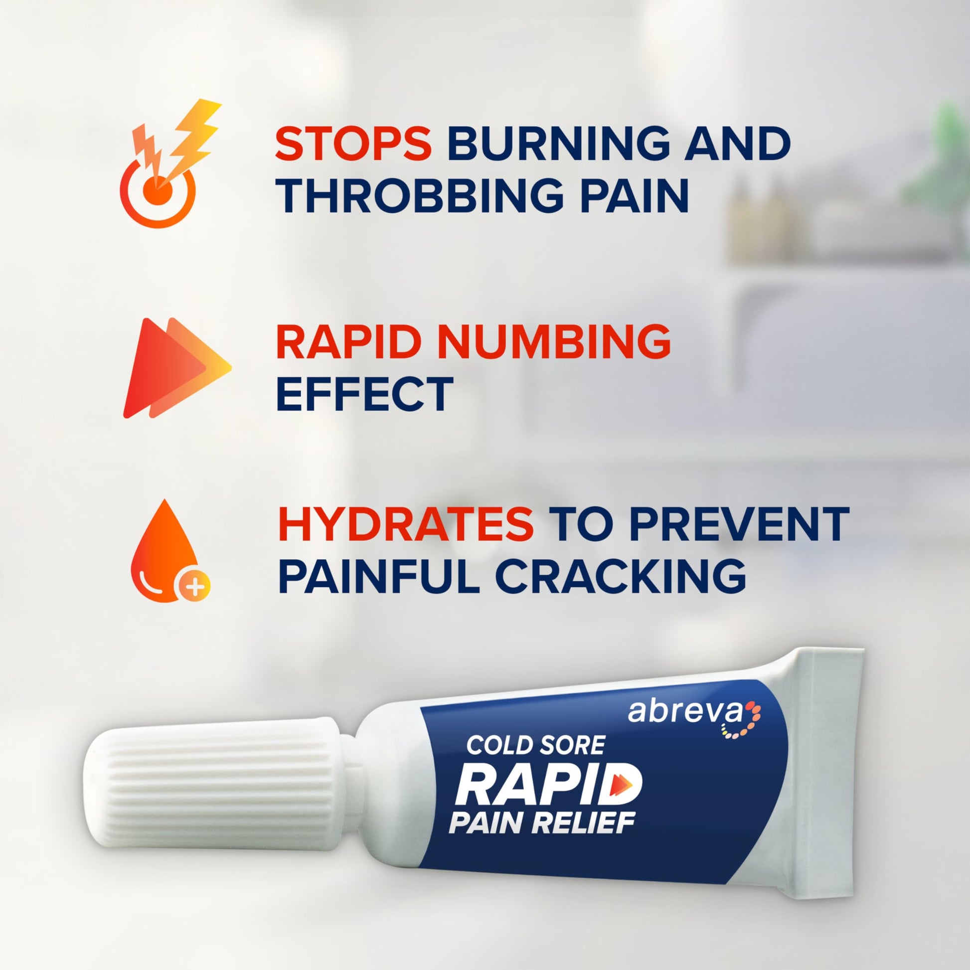 Abreva cold sore cream with lidocaine for instant numbing action