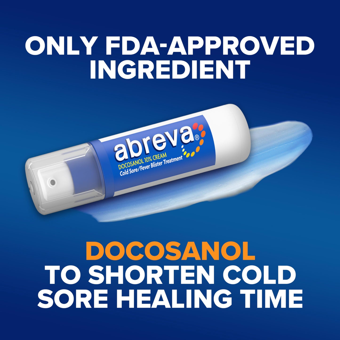 Abreva fast acting cold sore relief cream pump container