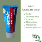 Quantum Lip Clear ointment box showing active ingredients and facts