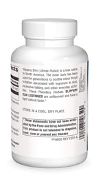 Planetary Herbals unflavored slippery elm 150 mg supplement facts label and instructions