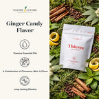Authentic Young Living Thieves lozenges pouch displaying triple action strength formula