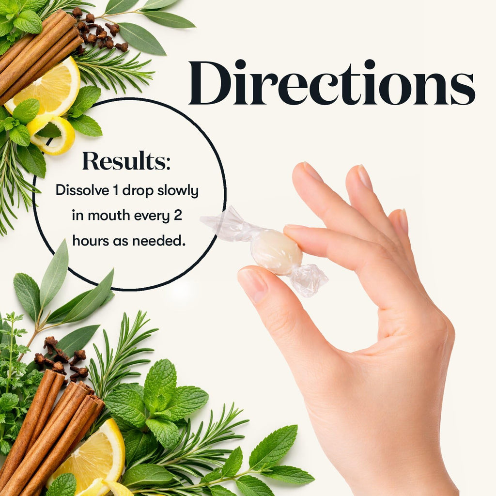 Imported USA Young Living Thieves essential oil throat drops for natural cough suppression
