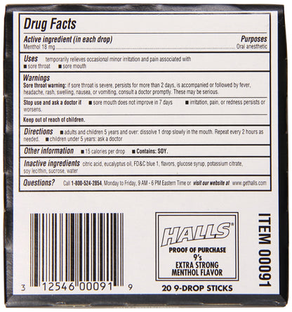 Product display showing the oral anesthetic tablets next to the primary branding elements.