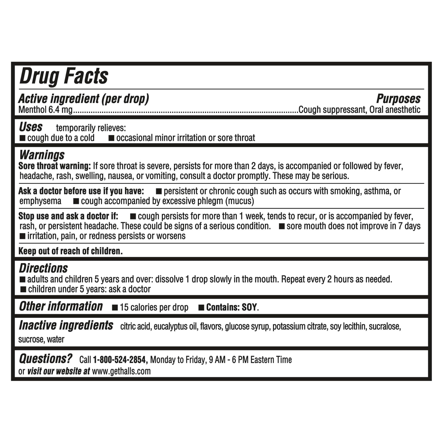 HALLS menthol lozenges case of twenty pocket sized travel packs packaging