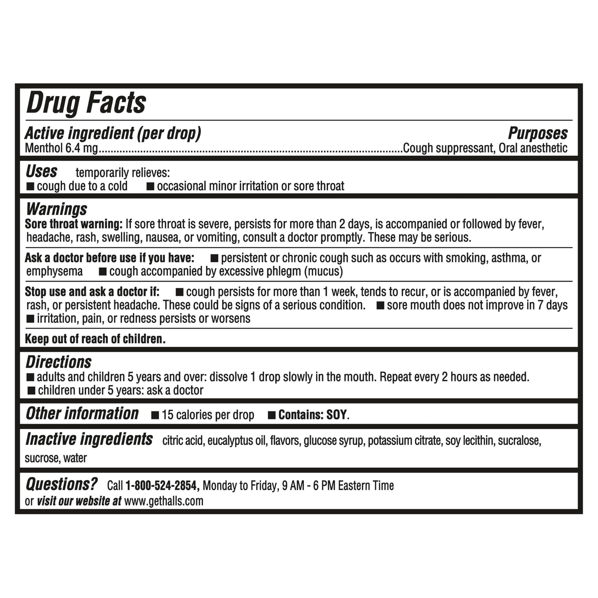 HALLS menthol lozenges case of twenty pocket sized travel packs packaging