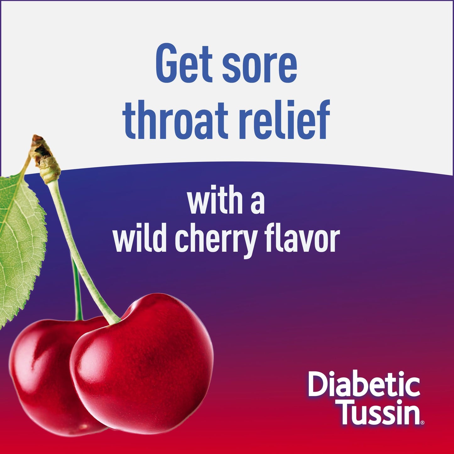 Authentic imported Diabetic Tussin cough suppressant drops box showing four hour symptom relief text.