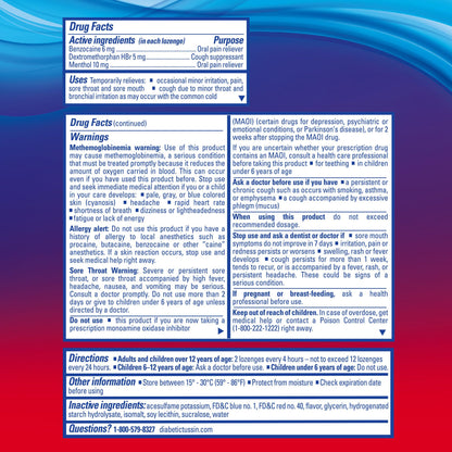 Diabetic Tussin healthcare product box showing safety seals and manufacturing details for consumer trust.