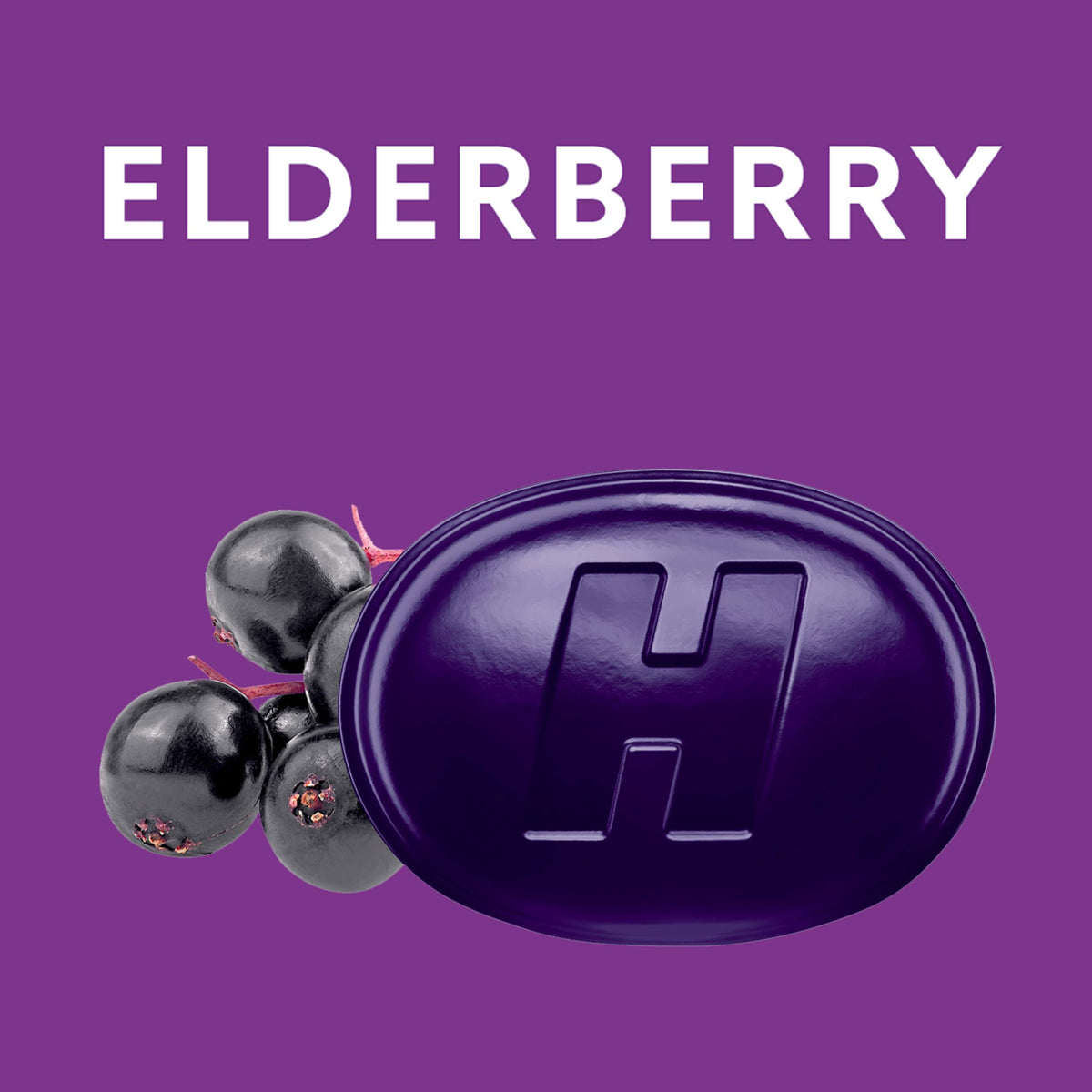 USA imported HALLS throat lozenges with Vitamin D and elderberry ingredients list
