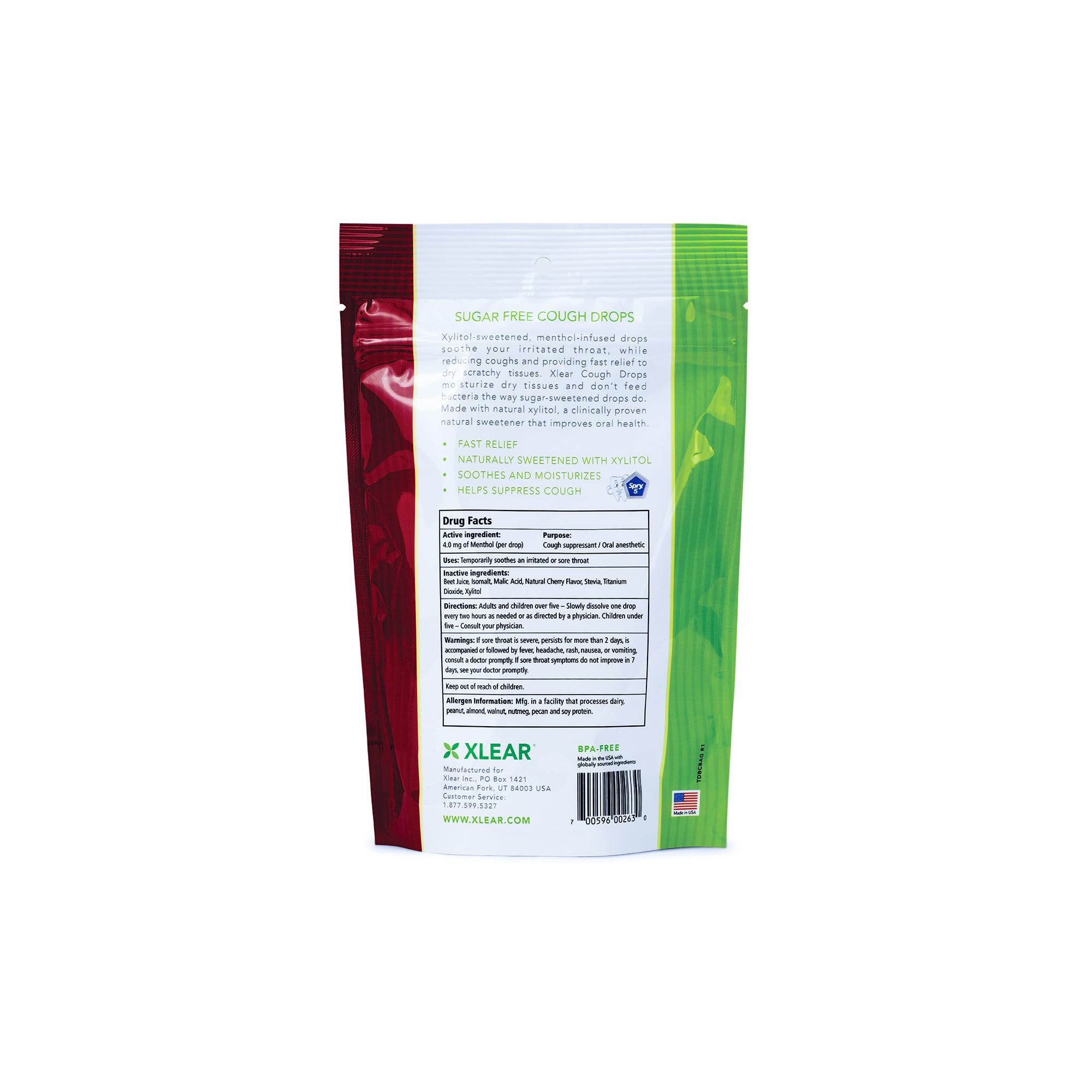 Xlear sugar-free lozenges black cherry flavor 30 count pack