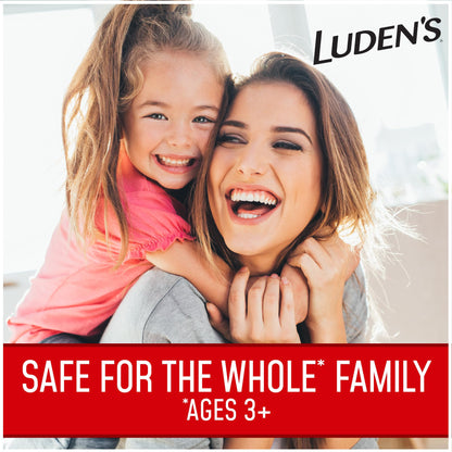 Close up of Luden's pectin lozenge label details