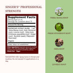 Herbs Etc plant based vocal support spray for singers and public speakers packaging details