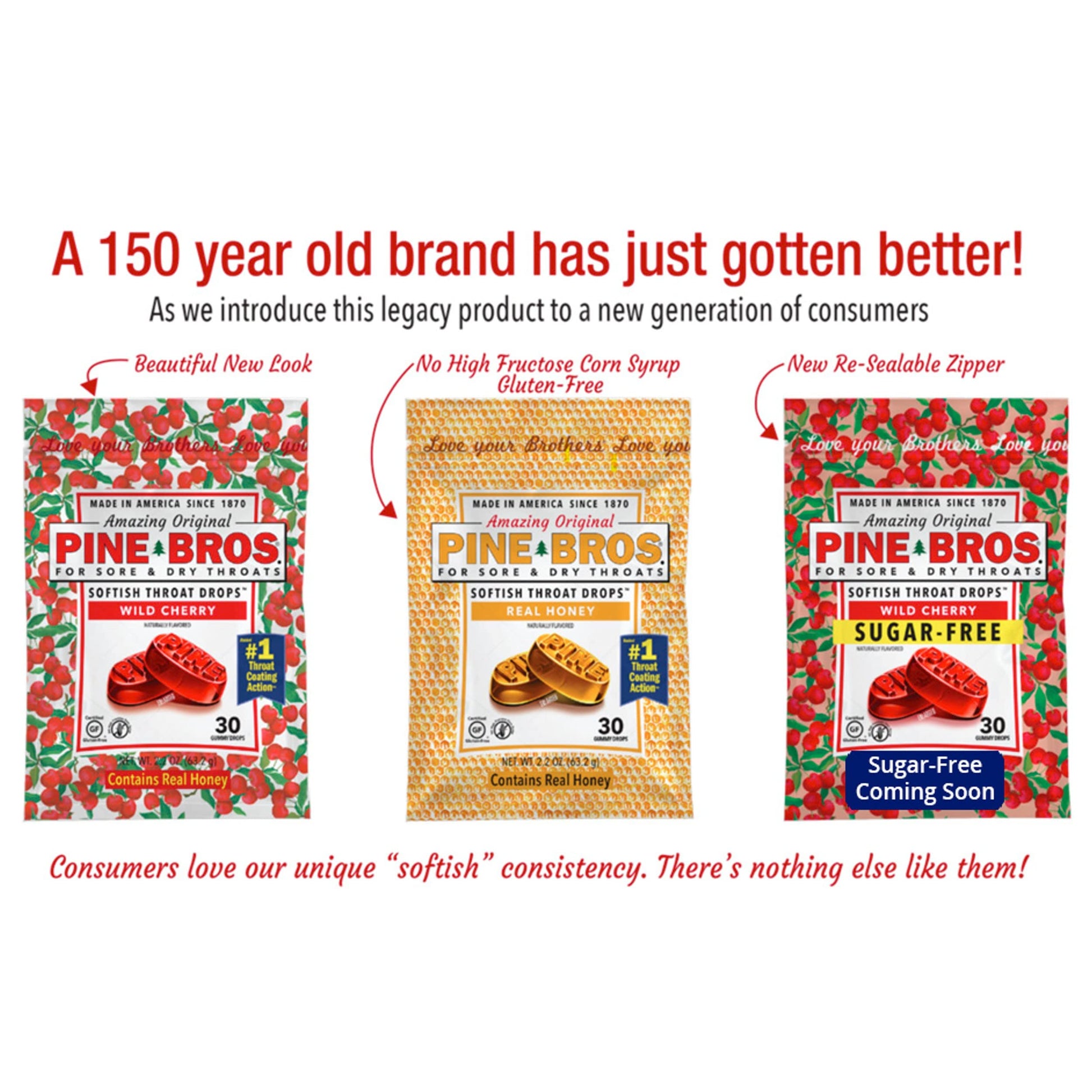 Pine Bros honey cough drops nutritional facts and ingredients label