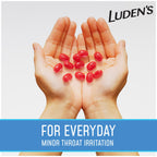 Luden's sugar free sore throat relief drops individual bag showing 25 count.