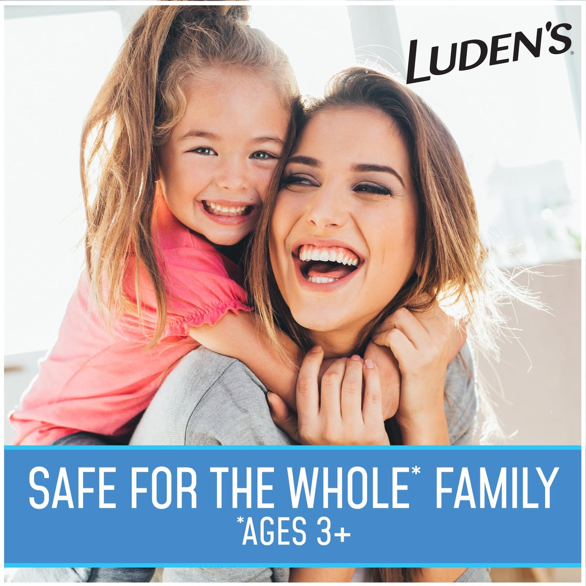 Close up view of Luden's sugar free pectin lozenges packaging.