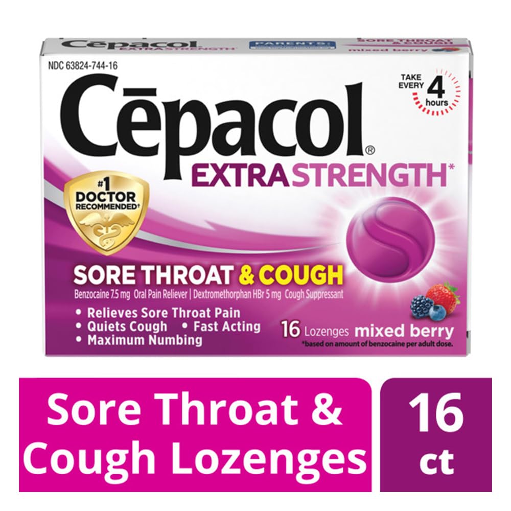 Cepacol maximum numbing throat lozenges pack of 4 boxes arranged neatly on a surface