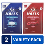 USA imported HALLS throat lozenges nutritional and ingredient label details