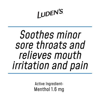 Back label of Luden's honey licorice bag showing official drug facts and menthol ingredients.